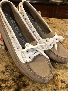 Soul Of Africa Driving/Deck BrownWhite Stone Pierre W-11 SlipOn Shoes - Picture 1 of 9
