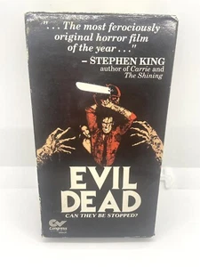 Evil Dead 1989 VHS Congress Video Bruce Campbell Horror Red Shirt Cover - Picture 1 of 7