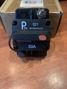 50 Amp / 12v 48v dc Circuit Breaker With Manual Reset Ignition Protected - Picture 1 of 7