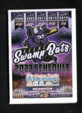 Keene Swamp Bats--2023 Pocket Schedule--Fenton Family Dealerships--NECBL
