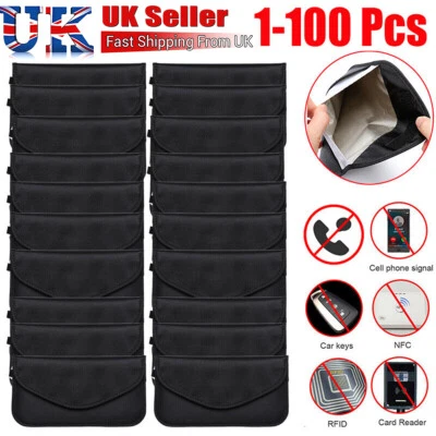 Faraday Bag RFID Signal Blocking Shielding Pouch Cell Phone Wallet Blocker LOT - Image 1 of 4