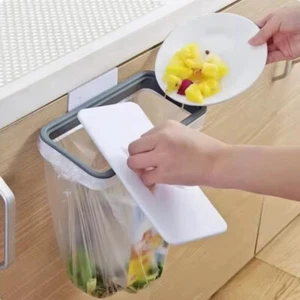 1 PC Kitchen Trash Rack Cabinet Door Garbage Bags Holder Bags Holder With Cover - Picture 1 of 16