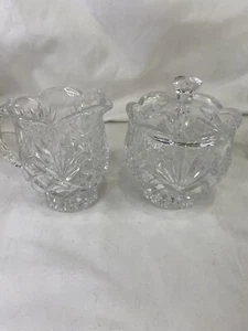 Crema y azucarero de cristal de plomo completo Noritake Hampton Hall de colección con tapa - Imagen 1 de 24