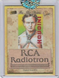 2018 Bar Mementos Piezas Pasadas en Noticias Reliquia Documento de Prensa Harry Houdini - Imagen 1 de 2
