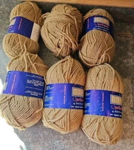 Lot of 6 Nos Vintage Bernat Berella Yarn Camel Color - Picture 1 of 4