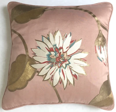 Anke Drechsel Kissen Haute Couture Sure Rosa Naturseide Handbestickt - Bild 1 von 4