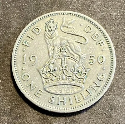 1950 Shilling, United Kingdom, George VI, English Crest (Copper-Nickel), VF+ - Image 1 of 4