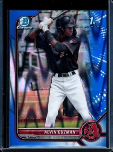 2022 1st Bowman Chrome ~ Alvin Guzman ~ Blue RayWave Refractor /150 ~ #BCP-18 - Picture 1 of 2