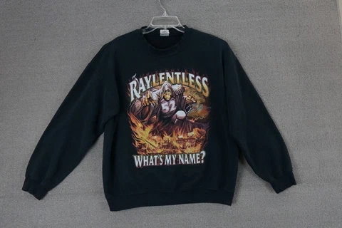 Vintage Baltimore Ravens Ray Lewis Raylentless Sweatshirt Tultex Crewneck L Cover