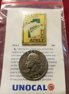 NEU Unocal 76 Oakland A's Athletics, MLB Baseballmütze, Anstecknadel #5 1991 - Bild 1 von 2