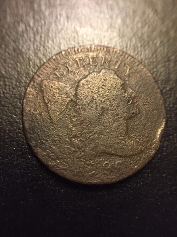 1796 Flowing Hair Liberty Cap Large Cent VG/F Very Good Fine Nice EAC Key Date Cover