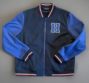 Tommy Hilfiger Jacket Men’s Blue Varsity Letterman Bomber Style Coat XL JBHS - Picture 1 of 10