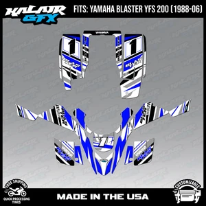 Graphics Kit for Yamaha Blaster YFS200 (1988-2002) Razor Series - Blue 16 Mil - Picture 1 of 4