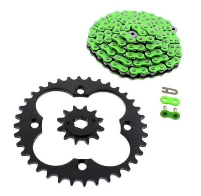 1986 1987 Honda FourTrax 250R TRX250R Green Chain & Black Sprocket 12/36 96L - Image 1 of 3
