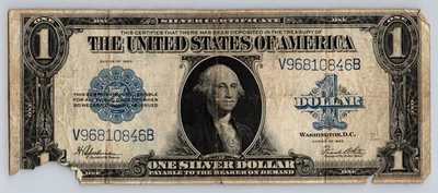 1923 One Dollar Silver Certificate HORSE BLANKET Blue Seal $1 US Speelman White - Image 1 of 2