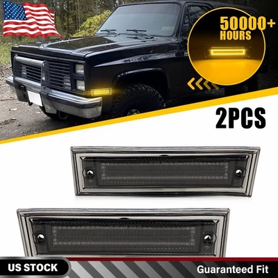 Luz marcadora lateral LED ámbar 2 piezas para Chevy/GMC C/K 1500 2500 C10 C20 1981-1991 Foto 1 de 4