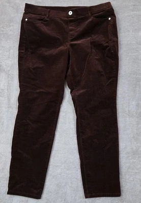 Pantalones de pana J.Jill para mujer grandes borgoña vino cápsula vacaciones  Foto 1 de 4