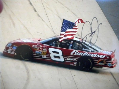 Foto de Nascar 8x10 firmada por Dale Earnhardt Jr 2001 DOVER VICTORIA CELEBRACIÓN EE. UU. Foto 1 de 3