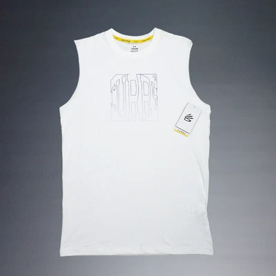 UNDER ARMOUR CURRY 30 无袖图形背心衬衫成人尺寸小号全新带标签 — 第 1/3 张图片