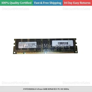 HYS72V8200GU-8 Infineon 64MB SDRAM ECC PC-100 100Mhz - Picture 1 of 1