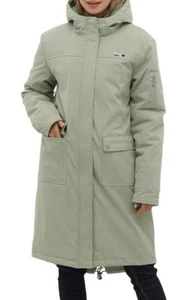 BENCH New Womens Parka Jacket Hood SAGE GREEN Quality Warm Coat Size 22 NWT COSY - Picture 1 of 10