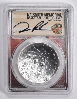 MS70 2020-P DENNIS RODMAN SIGNED Basketball HOF Commemorative Dollar PCGS *3338 - Image 1 of 4