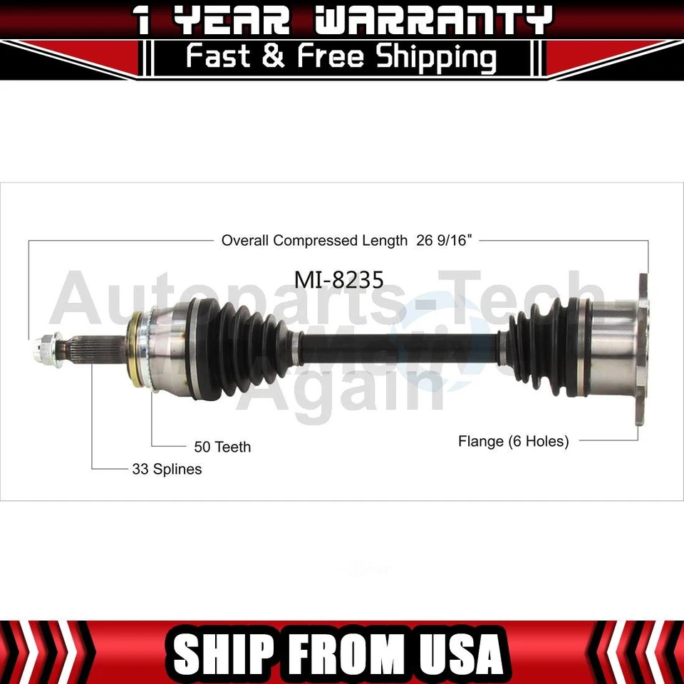 Eje trasero izquierdo TrakMotive 1 CV para Mitsubishi Montero 2001-2006 Foto 1 de 1