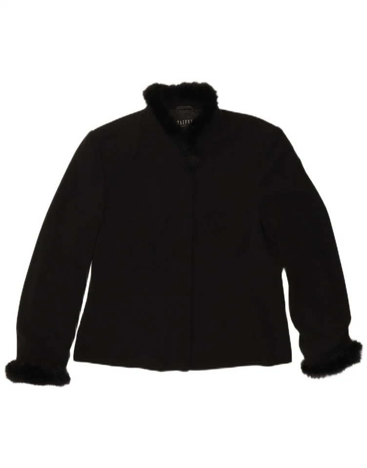 TAIFUN Womens Blazer Jacket UK 16 Large  Black Polyester BY08 - Image 1 of 3