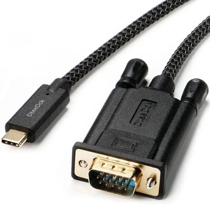 DteeDck Cavo da USB C a VGA 6 piedi, USB Tipo C (Thunderbolt 3) a VGA Cavo Stur... - Foto 1 di 7