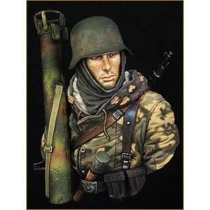 1/10 BUST Resin Model Kit German Soldier Panzerfaust Destroyer WW2 Unpainted - Picture 1 of 4