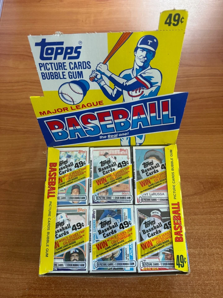 vintage ONE (1) 1983 TOPPS BASEBALL CELLO PACK from JUST OPENED CELLO BOX - Image 1 of 1