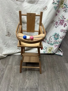 Seggiolone per bambole vintage bambino gioco giocattolo metà secolo - 63 x 22,5 x 29 cm - Foto 1 di 11