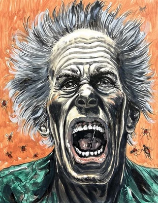 Original Painting of a woman and her snake  - Image 1 of 2