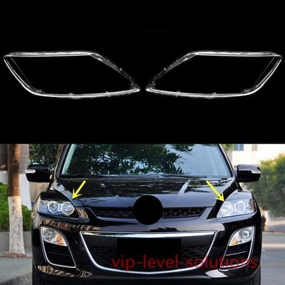 Para Mazda CX-7 2007-2012 Un par de faros lente cubierta transparente + pegamento sellador Foto 1 de 4