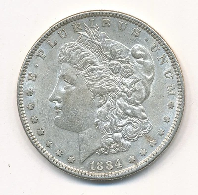 Dólar de plata Morgan 1884 P Foto 1 de 2