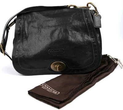 Coach Saddle Bag Legacy 65th Anniversary Vachetta Black Shoulder Bag 11134 & Bag - Image 1 of 4