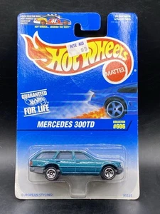 Hot Wheels Green Mercedes 300TD Wagon Aqua Collectible Toy Car 5 Spoke - Picture 1 of 4