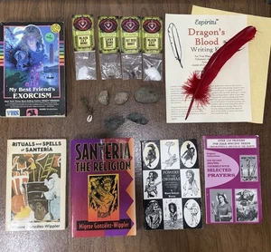 Occult Book Lot Santeria Spells Rituals Symbols Dragons Blood Stones Halloween - Picture 1 of 20