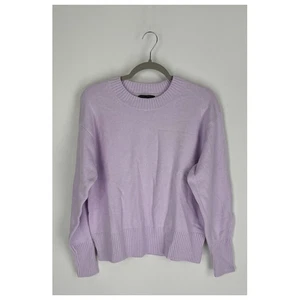Banana Republic Coveted Crew Neck Sweater Womens Medium Purple New Wool Blend - Picture 1 of 6