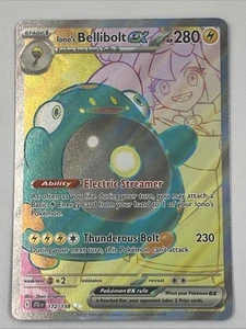Juego de cartas coleccionables Pokémon: Iono’s BELLIBOLT EX 172/159 S&V - Journey Together Holo ultra raro - Imagen 1 de 6