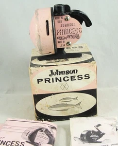 Antiguo Vintage JOHNSON PRINCESS Modelo Nº Carrete Spincast 100 AP + caja + papeles - Imagen 1 de 10
