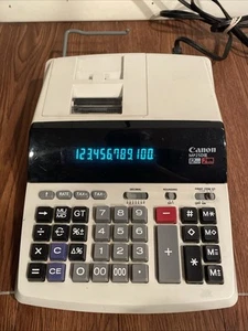 Working Canon MP25DIII 12 Digit 2 Color Adding Machine Printing Calculator - Picture 1 of 10