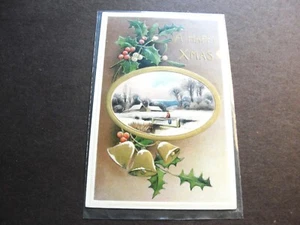 A Happy Christmas, may you have a jolly good time - postal en relieve del siglo 1900. - Imagen 1 de 5