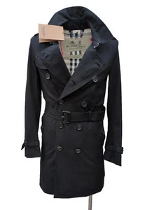 Burberry Sandringham Black Trench Coat IT46 UK 36" Chest XS Long Man BNWT NEW - Bild 1 von 18