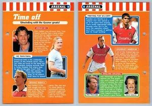 Time Off - Arsenal #14 Football Magic 1998-9 Fact File Page - Picture 1 of 1