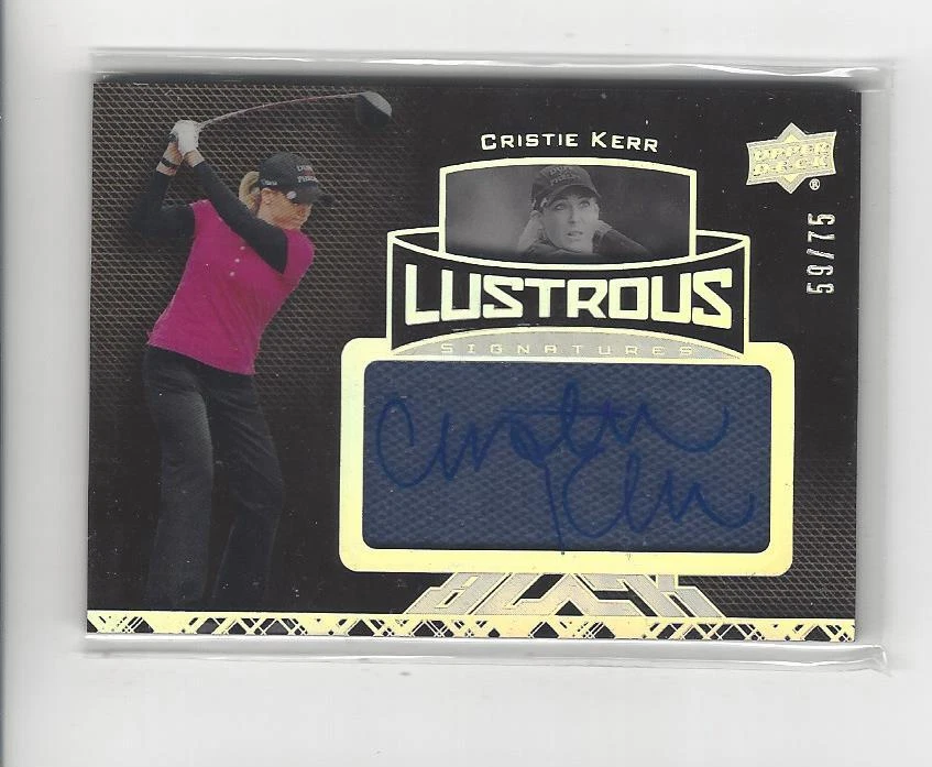 2014 UD Black Lustrous Signatures #36 Cristie Kerr SHIRT AUTOGRAPH /75  - Image 1 of 1