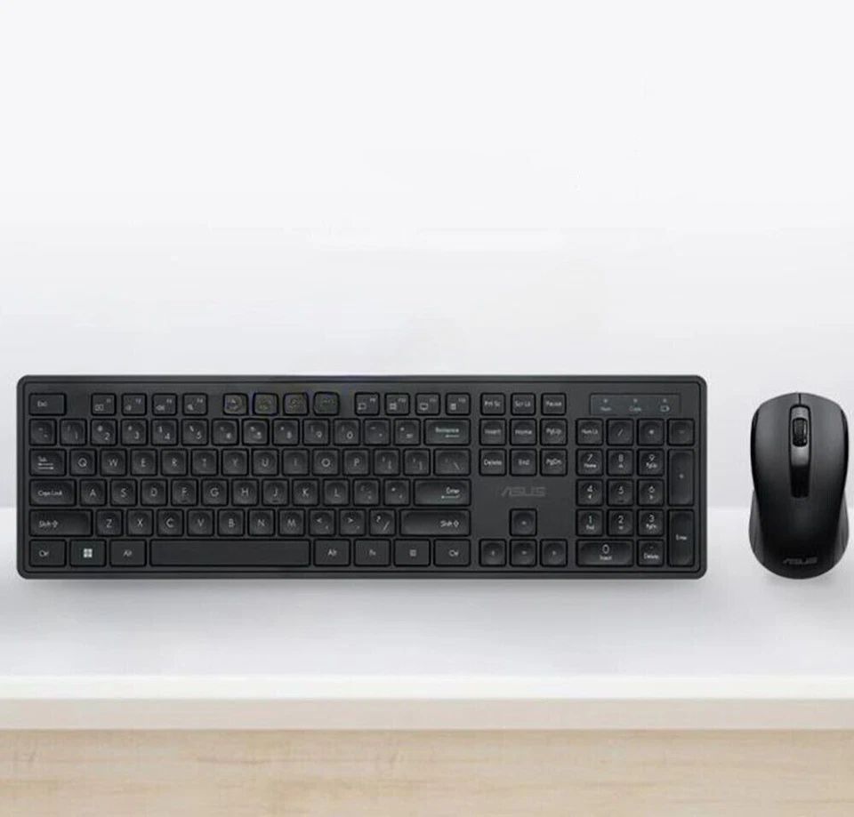 Original ASUS W1000 Ultra Slim Quiet 2.4Ghz Wireless Keyboard Mouse Set Office - Image 1 of 3