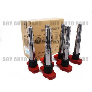Set of 6 Ignition Coils for Audi A5 A6 A7 A8 Q5 Q7 R8 RS6 S4 S5 S6 S8 06E905115F - Picture 1 of 5