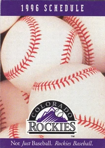 1996 COLORADO ROCKIES BASEBALL POCKET SCHEDULE - Picture 1 of 1