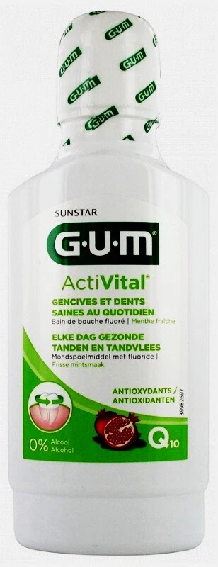 GUM Activital Fortalece Enjuague Bucal Multiacciones Acción Antiplaca 300 ml Foto 1 de 1